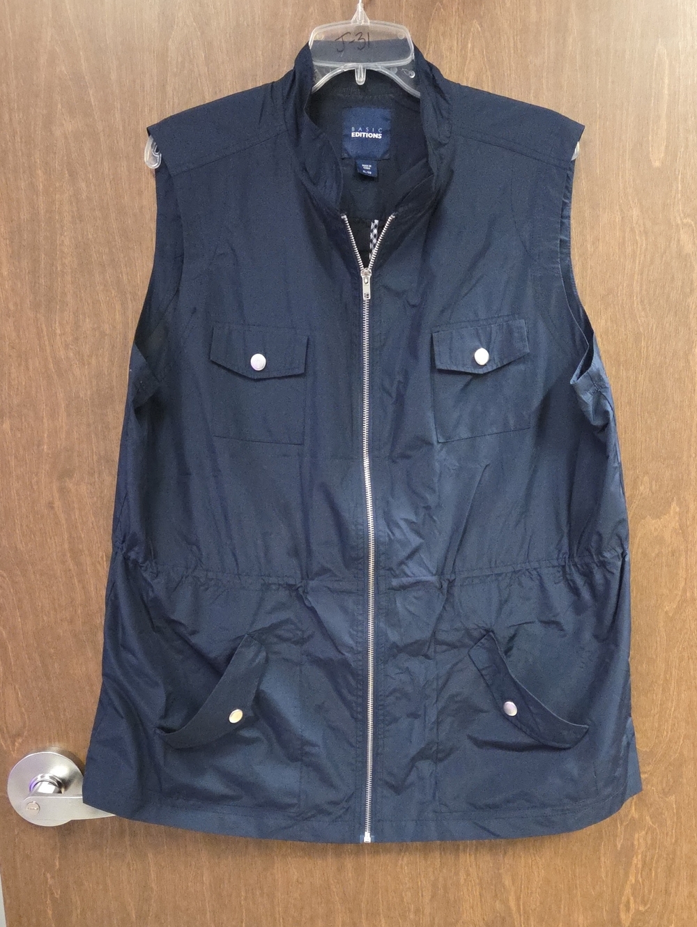 L.L. Bean Navy Zip-Front Utility Vest